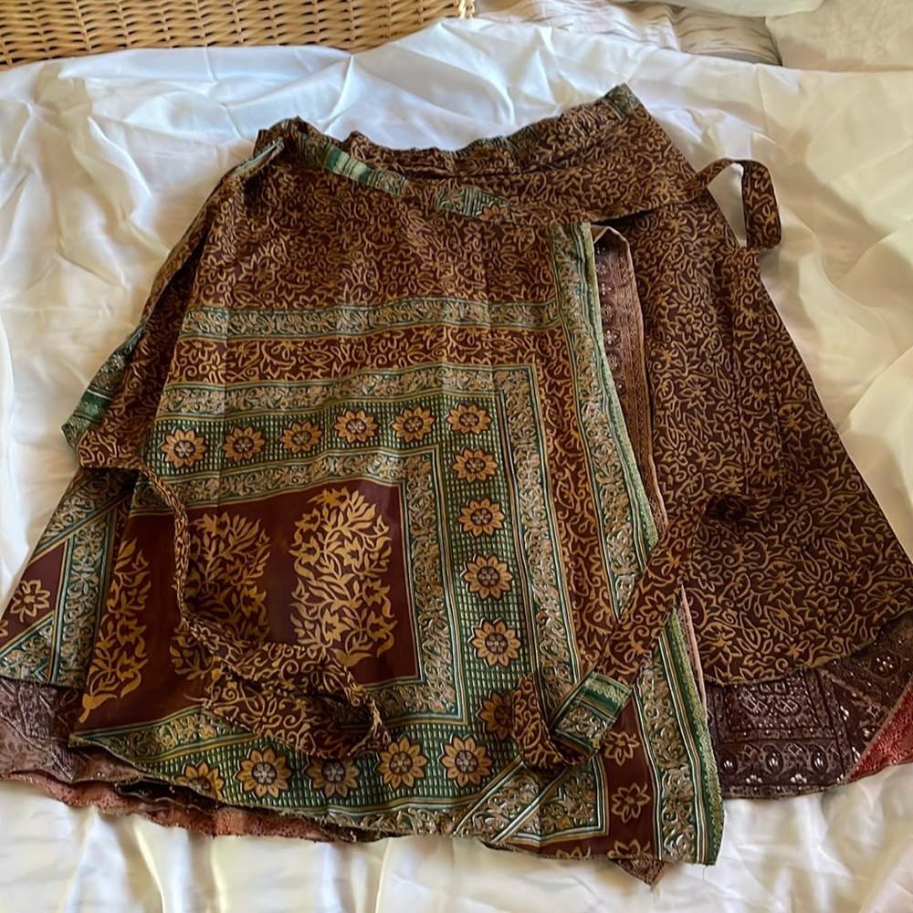 Darn Good Yarn sari wrap skirt
